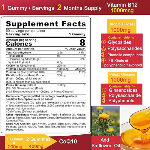 2Pack Potassium Magnesium Gummies + 1Pack CoQ10 Filled Gummies