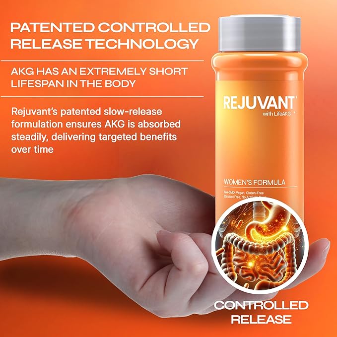 Rejuvant Men’s &amp Women’s AKG Longevity Supplement - 2 Pack (1 Men’s + 1 Women’s) 1000MG 98% Pure Calcium Alpha-Ketoglutarate - Patented Sustained-Release Formula for Cellular Repair &amp Vitality