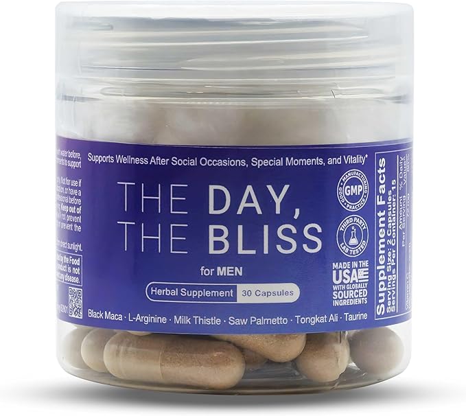 TDTB 3-in-1 Herbal Capsules | Supports Wellness After Social Occasions Special Moments &amp Men’s Vitality | Feel Better After Drinking &amp Liver Support | Milk Thistle &amp DHM | 15 Servings As