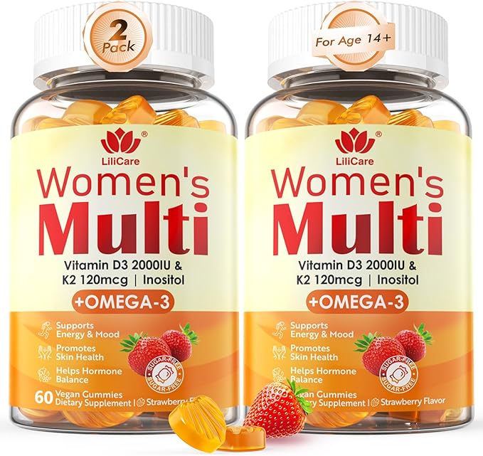 2PACK Womens Multivitamin Gummy + 2PACK Cod Liver Oil Gummies