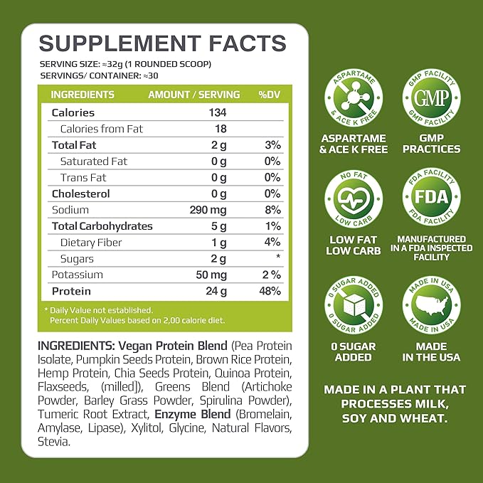 MFL Vegan Plant-Based Protein Powder l Gluten Free l Non Dairy l Non GMO l Lactose Free l Keto-Friendly | 2.12 lbs (Chocolate Lava)