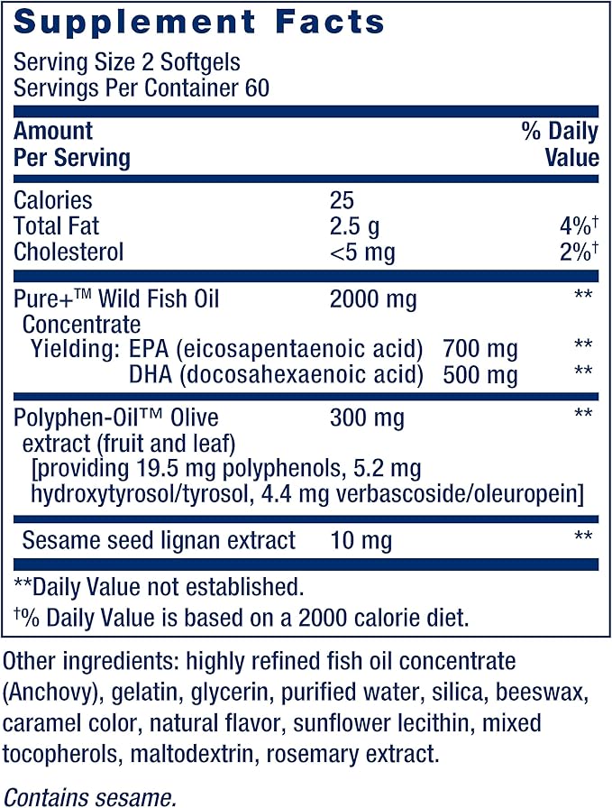 Super Omega-3 EPA/DHA Fish Oil Sesame Lignans &amp Olive Extract 120 Softgels &amp N-Acetyl-L-Cysteine Immune Respiratory Liver Health 60 Capsules Bundle