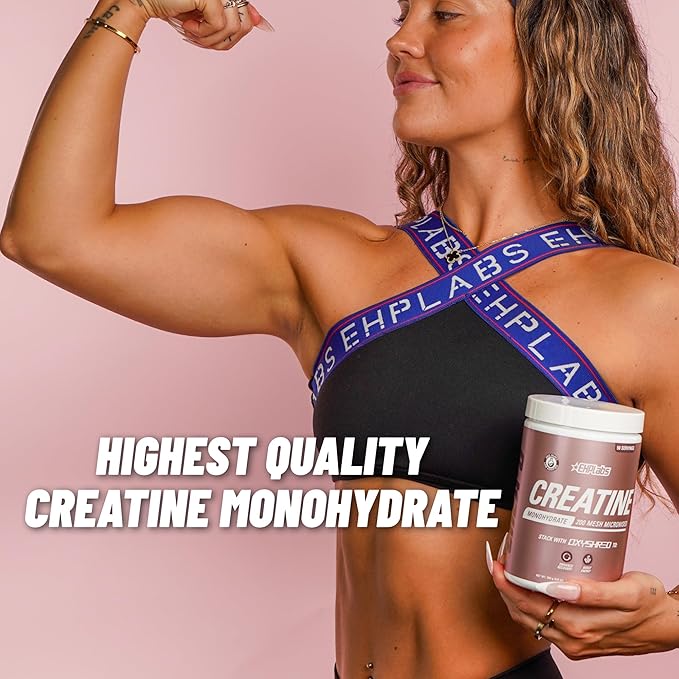 EHP Labs CREA-8 Creatine Monohydrate Powder - Unflavored Creatine Powder for Muscle Growth Increased Strength Enhanced Energy Output and Improved Performance - 50 Servings (250g)