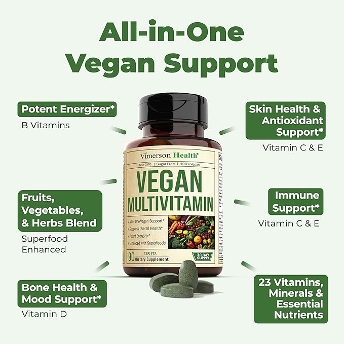 Vegan Multivitamins for Vegans and Vegetarians &amp Complete Multivitamin for Men
