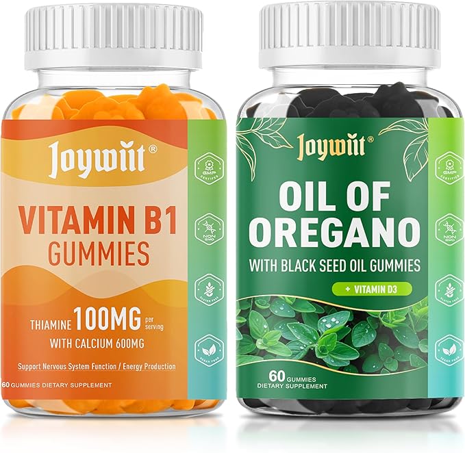 Vitamin B1 Gummies and Oil of Oregano with Black Seed Oil Gummies