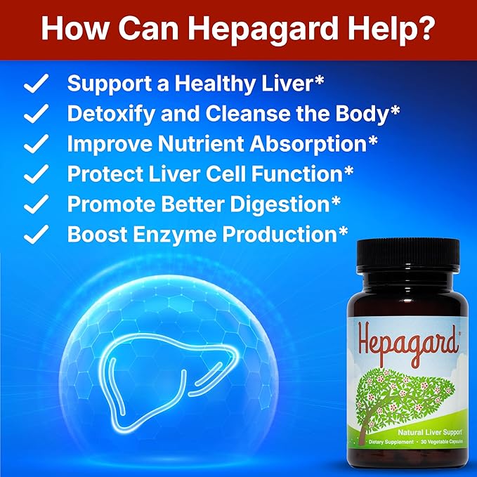 Hepagard - Natural Liver Support Supplement with N-Acetyl Cysteine (NAC) - Non-GMO Vegan Gluten-Free