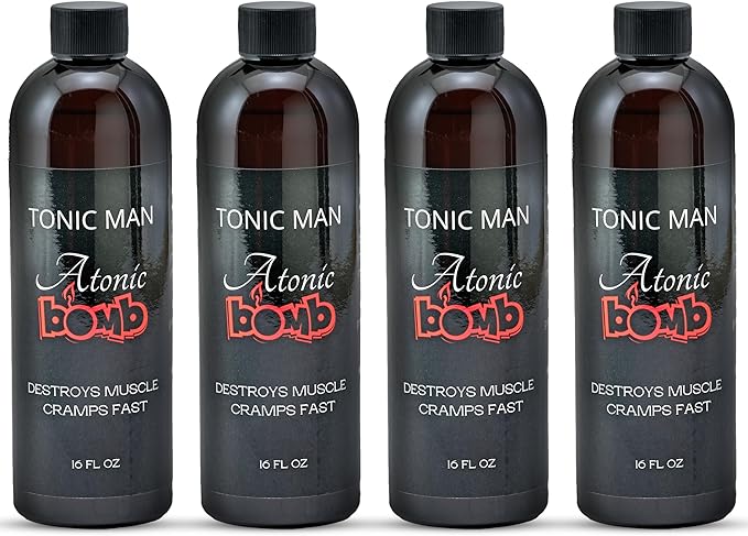 Tonic Man Atonic Bomb Made with Raw Apple Cider Vinegar 16oz Bottle (Pack of 4)