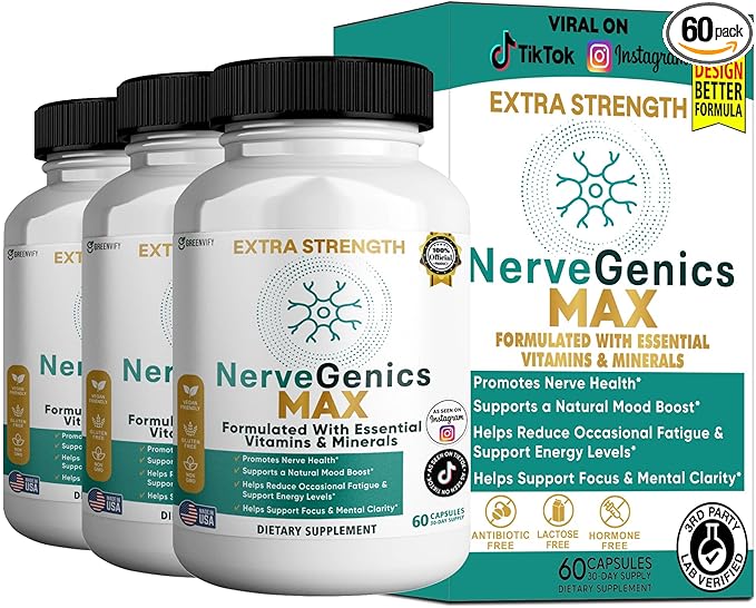 NerveGenics Max 60 Capsules 30-Day Supply (3)