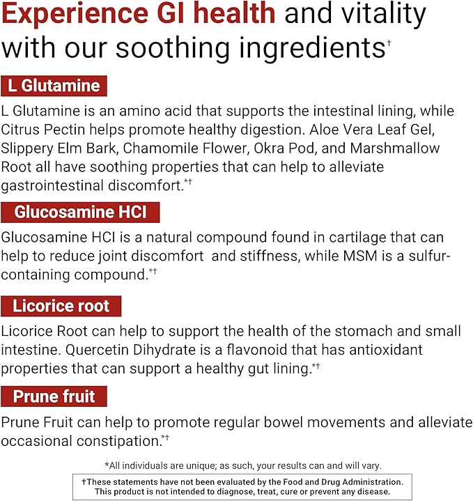 ACTIVATEDYOU GI Prime Digestive Health Drink to Support a Healthy GI Lining Improve Digestive Comfort and Energy - Berry Calm Flavor (30 Servings)