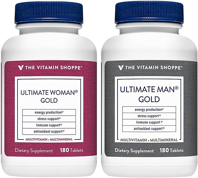 Ultimate Man and Woman Gold Multivitamin Bundle (180 Tablets) by The Vitamin Shoppe