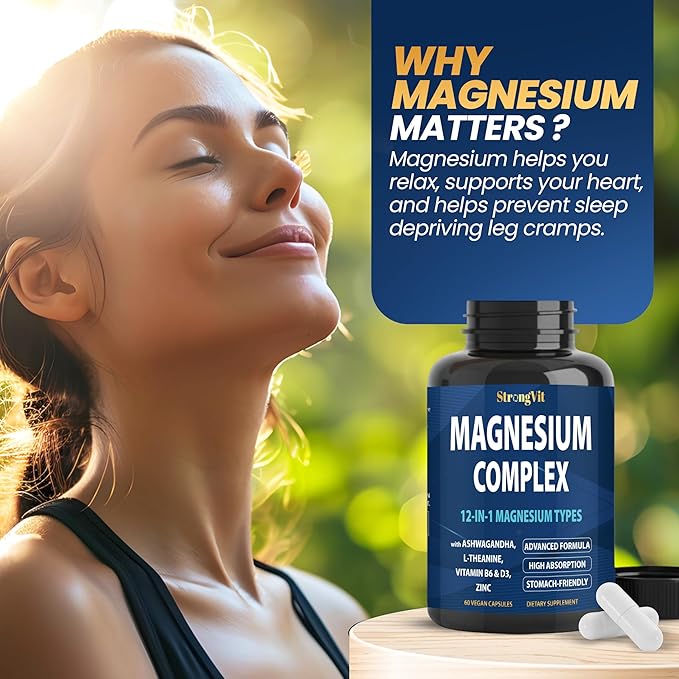 Magnesium Complex &amp Berberine Supplement Bundle (120 Capsules)