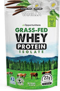 Opportuniteas Grass Fed Vanilla Whey Protein Isolate Powder - 22g Protein Powder Without Artificial Sweeteners Hormone-Free Cows Non GMO - 1lb