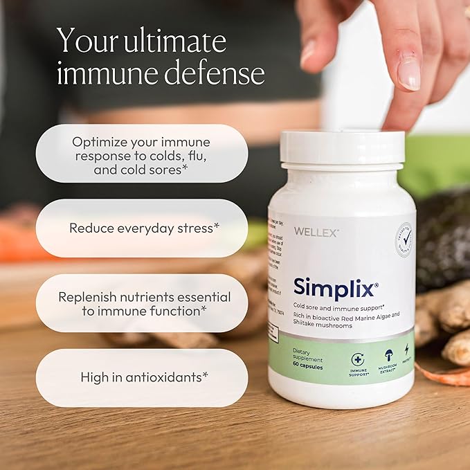 Simplix | Natural Supplement to Strengthen The Immune System | Respond to Outbreaks | Source of Highly Researched Mushroom &amp Seaweed Polysaccharides 60 Veggie Capsules (1 Pack)