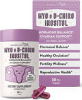 Legendairy Milk Pure Myo-Inositol &amp D-Chiro Inositol PCOS Supplements Inositol Supplement for Women Hormone Balance 40:1 Ratio Ovarian Support Fertility Supplement | 2000mg 120 Vegan Capsules