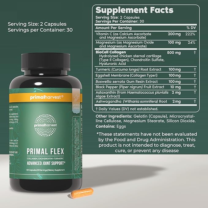 Primal Harvest Daily Two-Step Routine | Ashwagandha + Flex | 2 Pack | 30 Day Supply