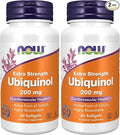 Now Supplements Ubiquinol 200 mg High Bioavailability (The Active Form of CoQ10) 60 Softgels (Pack of 2)