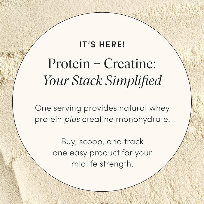 The 'Pause Life Protein + Creatine Made with Creavitalis Creatine Monohydrate Whey Protein &amp BCAAs for Men and Women Gluten Free Low Sugar Non GMO Vanilla Flavor 14 Servings 17.8 oz
