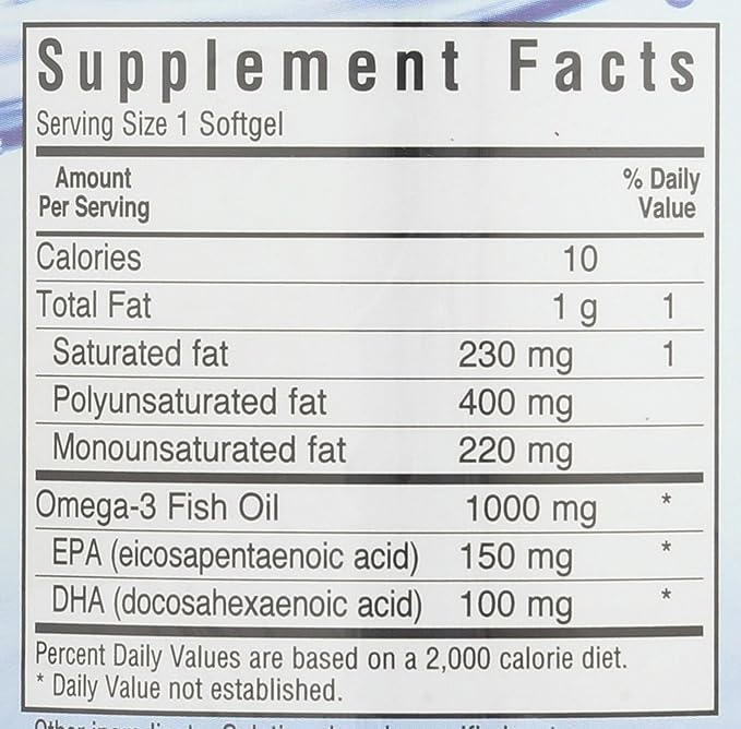 Omega-3 (Salmon Oil) 180 SoftGels 1000 mg - Bluebonnet