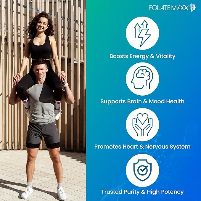 L Methylfolate 15mg with Active Vitamin B Complex – 60 Capsules – High Potency 5-MTHF with B6 Blend and Methyl B12 Supplement – 3-in-1 Non-GMO Gluten Free (2-Month Supply)