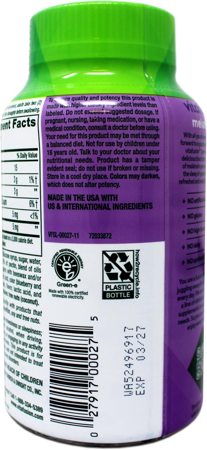Extra Strength Melatonin BlackBerry 5mg 120 Count (2 Bottles)