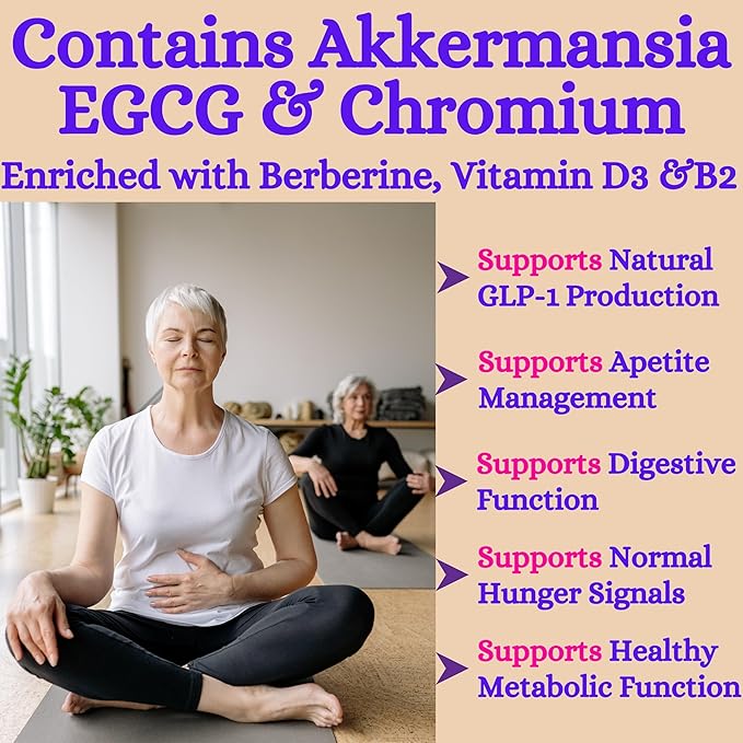 Nikoni Akkermansia Muciniphila GLP-1 Probiotic Supplement for Women &amp Men Gut Health (Pack of 4)