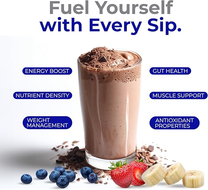 Superfood Vegan Protein (Chocolate) | Plant-Based Protein with Superfoods &amp Probiotics | Muscle Recovery &amp Energy | 15 Servings