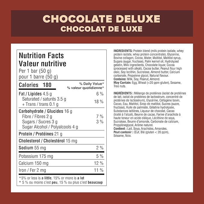 Pure Protein Gluten Free Chocolate Protein Bars 50g 6ct 20g Protein Per Bar Imported from Canada