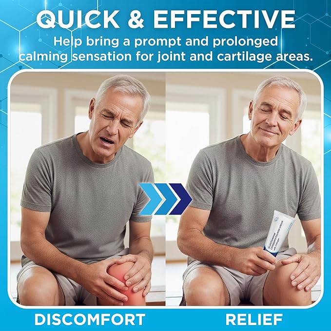 Dr. T Glucosamine Chondroitin Cream - Premium Formula with MSM and Collagen for Joint and Muscle Discomfort - Maintains Joint Strength Flexibility &amp Muscle Mobility - 4.23 oz / 120g (2 Pack)