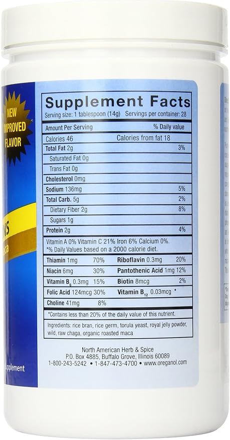 NORTH AMERICAN HERB &amp SPICE Purely-B - 14.1 oz - Whole Food B Complex Concentrate - Natural Energy Source Healthy Metabolic Response - Raw Chaga &amp Maca - Non-GMO - 28 Servings