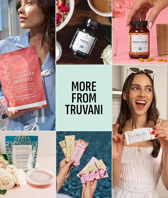 Truvani Vegan Pea Protein Powder | Mint Chocolate | 20g Organic Plant Based Protein | Single Serving Travel Packets | 10 Servings | Keto | Gluten &amp Dairy Free | Low Carb | No Added Sugar
