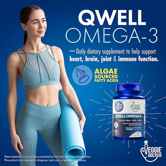 Vegan Omega 3 Supplement – Algae Omega 3 with DHA EPA DPA – Vegan Capsules from Algal – Fish Oil Alternative – Plant-Based Algae Oil Formula – Non-GMO Carrageenan-Free (180 Capsules 3 Month Supply)