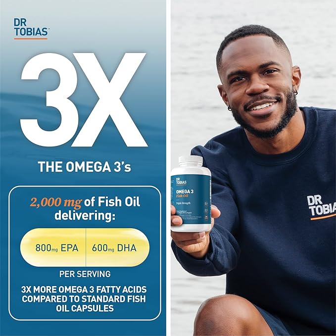 Dr. Tobias Probiotics 30 Billion and Omega 3 Fish Oil (2000 mg) for Digestive Support &amp Overall Health