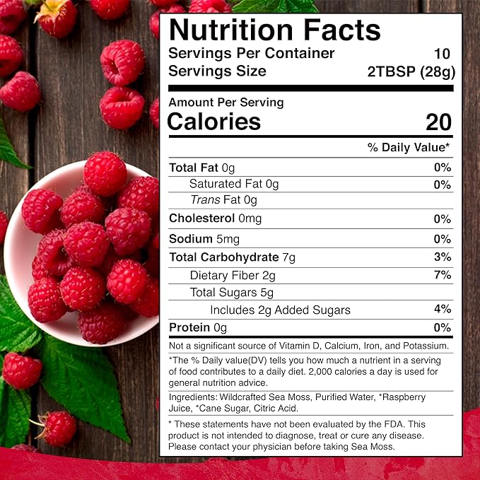 WELLNESS LABSRX Irish Sea Moss Gel Raspberry Flavor - Creatine Gummies 5000mg | Bundle