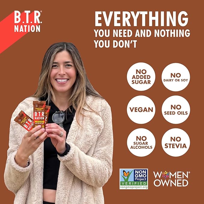 B.T.R. Nation Vegan Keto Plant Based High Protein &amp High Fiber Bars - Coffee Cashew Crunch Protein+ | 12 Bars | Low Carb &amp GF Free of Sugar Alcohols Dairy Soy and with Powerful Superfoods!