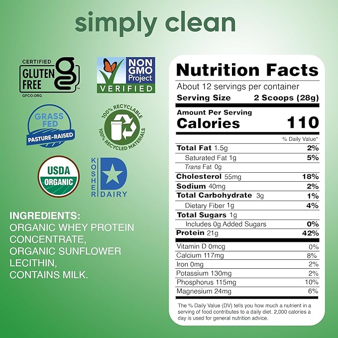 Simply Teras Whey Plain Unsweeten Org 12 OZ