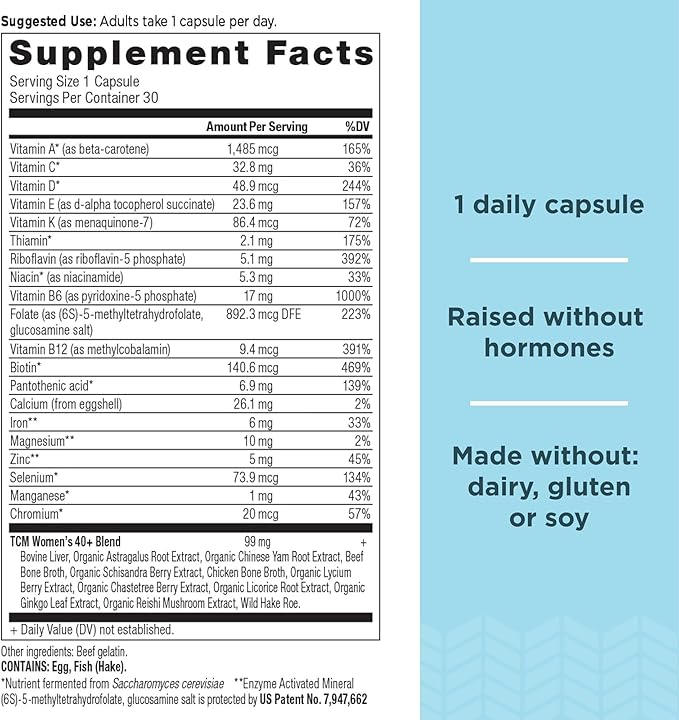 Ancient Nutrition Women's Multivitamin 40+ Once Daily 30 Count + Multi Collagen Protein Powder Unflavored 40 Servings