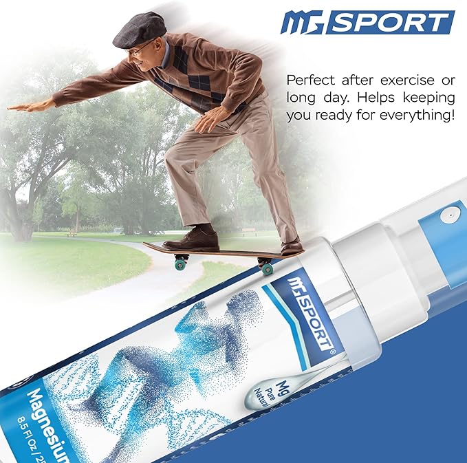 High Absorption Magnesium Supplement and Magnesium Spray for Leg Cramps Sore Muscles and Muscle Recovery