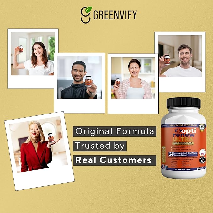 Opti Renew Ultra Maximum Strength Eye Health Supplement 24 Premium Vision Health Herbal Extracts Vitamins and Minerals 60 Capsules (1)