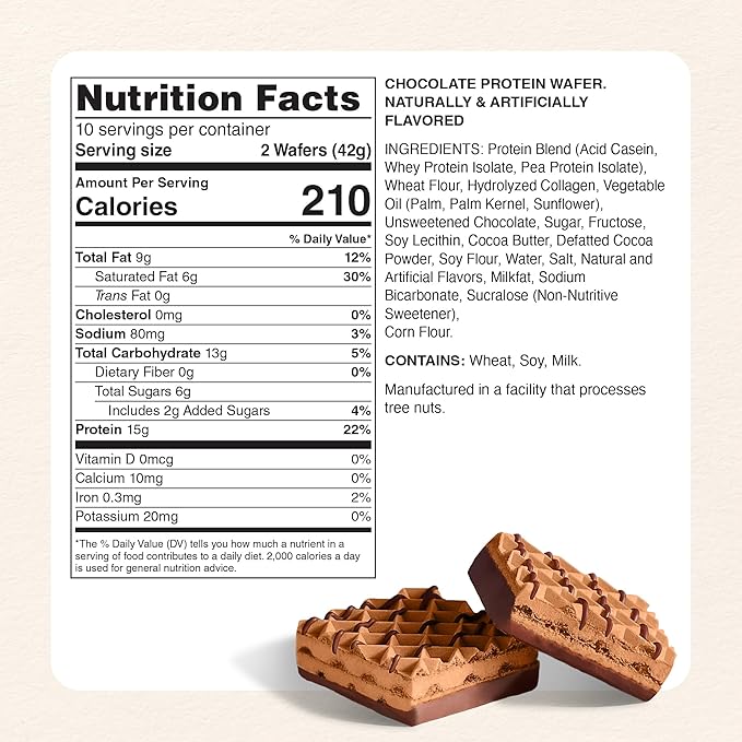 Myprotein Protein Bars Crispy Protein Wafers 15g High Protein Snacks Box of 10 Chocolate Wafers Packs Milk &amp Whey Protein Isolate Light &amp Crunchy