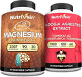 Nutrivein Premium Fadogia Agrestis and Tongkat Ali Supplement &amp Magnesium L-Threonate Bundle: Tongkat Ali Fadogia Agrestis and Magnesium Threonate Supplement Pair for Fitness Recovery &amp Vita