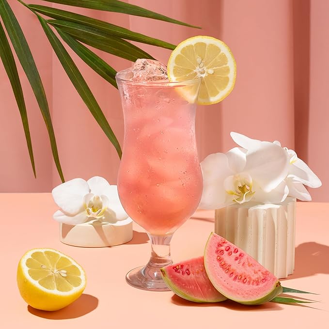 Nello Supercalm Powdered Drink Mix Yuzu Guava L Theanine Ksm-66 Ashwagandha Magnesium Glycinate Vitamin D 3 Supplements for Relaxation &amp Focus No Sugar Non GMO On The Go 30 Srvgs