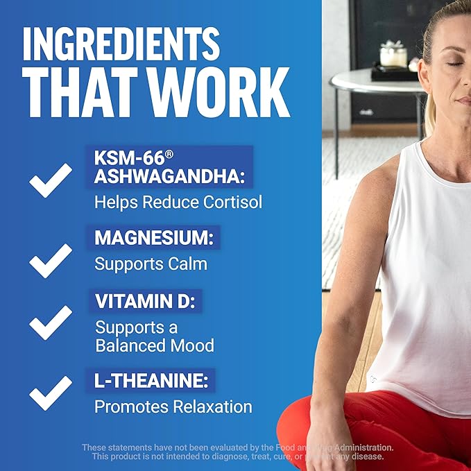 Force Factor Amazing Ashwa Complete Calm Support with KSM-66 Ashwagandha Like Ashwangandha Gummies to Promote Calm &amp Relaxation with Magnesium &amp L-Theanine Blueberry Pomegranate 60 Soft Che