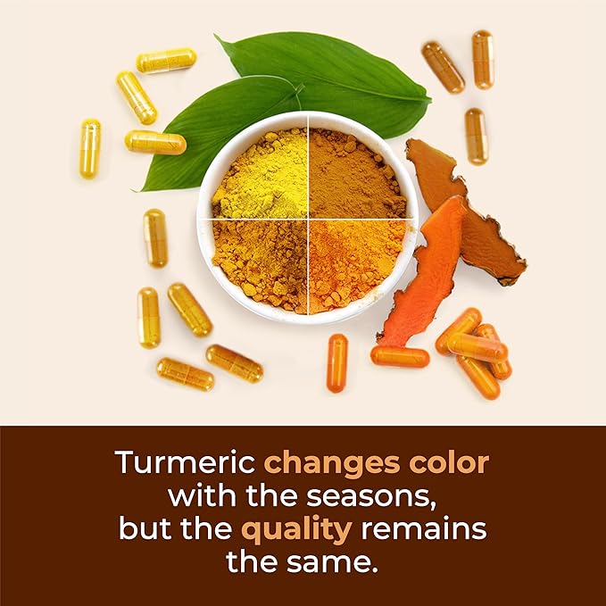 Turmeric Curcumin Supplement with Black Pepper Extract - High Potency Organic Turmeric 1400mg &amp 95% Curcuminoids for Joint &amp Digestive Health - Joint Support Supplement - 60 Vegan Curcuma Caps