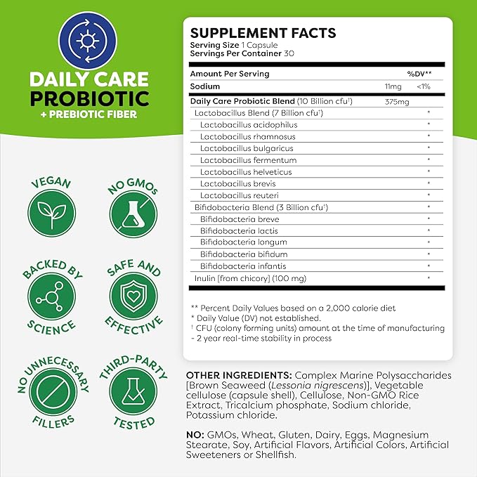 Probulin Women’s + Daily Care Probiotic Bundle – Vaginal Digestive &amp Immune Health – 2-Pack Vegan 10 &amp 20 Billion CFU 30 Count Each
