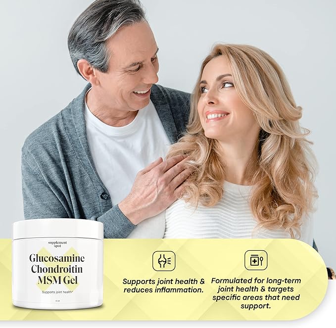 Glucosamine Chondroitin MSM Gel (4 oz) - with Glucosamine Chondroitin MSM &amp Bromelain to Support Joint Health– for Women &amp Men (90 Day Supply)