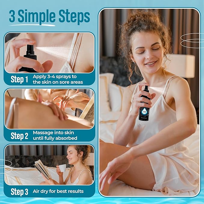 Aromasong Dead Sea Magnesium Oil Spray Bundle: 8oz Spray + 32oz Refill Bottle for Convenient and Cost-Effective Use