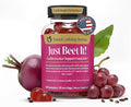 Just Beet It! Beet Root Gummies - Blood Pressure &amp Circulation Support Beet Gummies - Nitric Oxide Booster with CoQ10 &amp Grape Seed Extract - Heart Health &amp Energy for Men &amp Women - 60