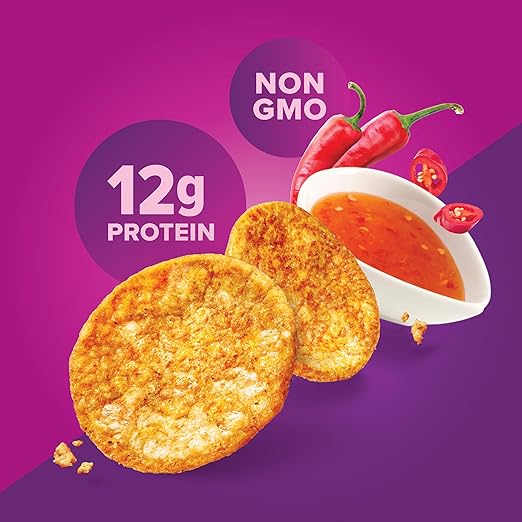 Pure Protein Popped Crisps Sweet Chili High Protein Snack 12G Protein 1.27oz. 12 Count