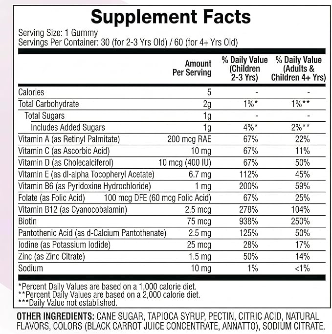 Kids Vitamins Multivitamin Gummies for Children Toddler Vitamins Vegetarian Formula Natural Flavors Dietary Supplements Vitaminas para Niños 300 Gummies