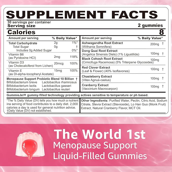 2 Pack Turmeric Ginger Gummies + 1Pack Menopause Supplement Filled Gummies